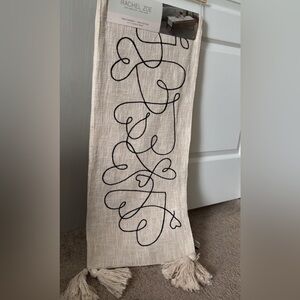 Rachel Zoe Cream and Black Cotton Table Runner